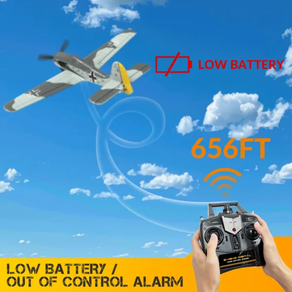 Volantex FW190 RC Plane 2.4G 6-Axis 4CH EPP 400mm Fixed Wingspan RC Fighter One-Key Aerobatic RTF Warbird Plane - Image 4