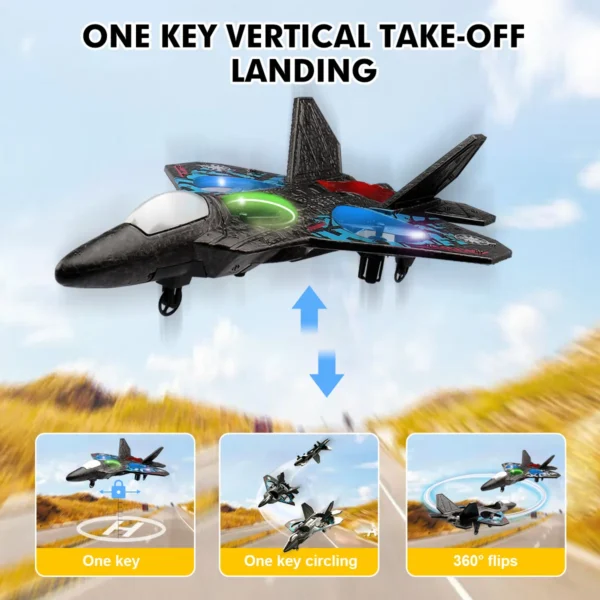 L0712/L0713 2.4G RC Plane Gravity Sensing Airplane 360 Rotation Glider with Light EPP Foam Fighters for Boys Children - Image 2