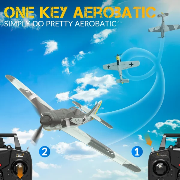 Volantex FW190 RC Plane 2.4G 6-Axis 4CH EPP 400mm Fixed Wingspan RC Fighter One-Key Aerobatic RTF Warbird Plane - Image 3