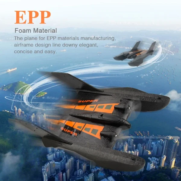 Fx815 Rc Aircraft 2-Channel Fixed-Wing Glider 2.4G Remote Control Spacecraft Model Seaplane Kid Toys - Image 4