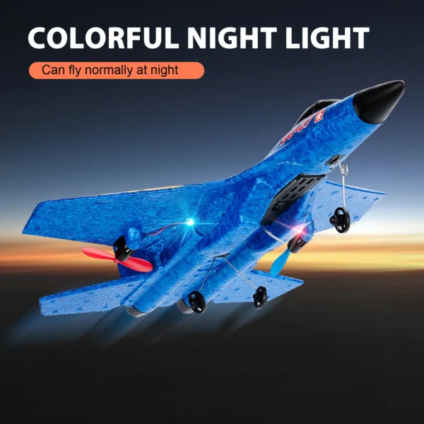 ANTSIR SU27 RC Plane 2.4G 2CH Remote Control Glider With LED Lights EPP Foam Hand Throwing Airplane Outdoor Boys Toys - Image 3