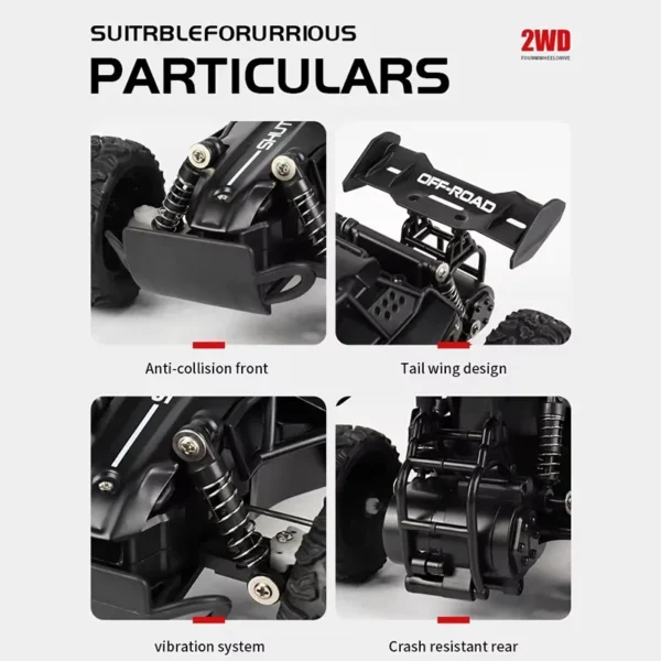 2025 New RC Car 1:16 2.4Gh Model With LED Lights 2WD Off-road Remote Control Climbing Vehicle Outdoor Cars Drift Toys Boys Gifts - Image 4