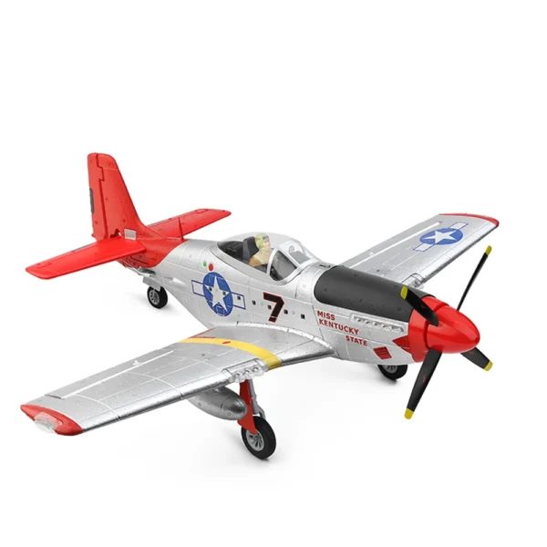 XK A280 RC Plane 2.4G 4CH 3D6G Mode Aircraft P51 Fighter Simulator with LED Searchlight RC Airplane Toys for Children Adults - Image 6