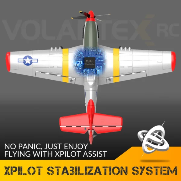 New P51D RC Airplane One-key Aerobatic 2-Ch/4-Ch RC Plane RTF Mustang Aircraft W/Xpilot Stabilization System (761-5 RTF) - Image 5