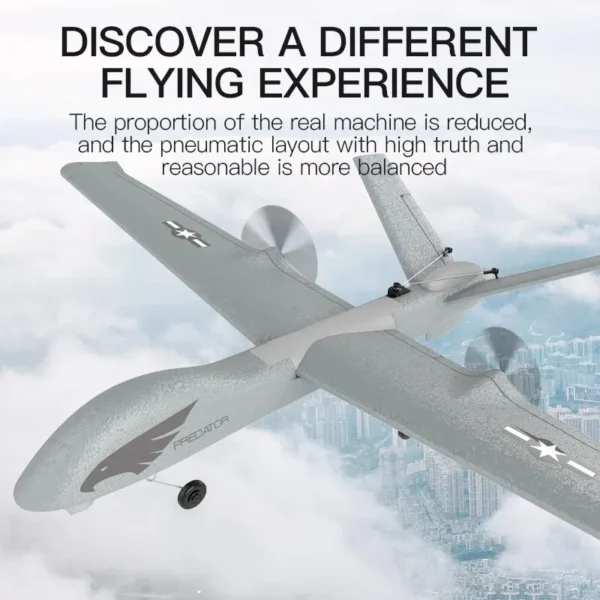 Z51 Predator RC Glider 2.4G 2CH Hand Throwing Foam Plane With Light Fixed 660MM Wingspan Aircraft Figher Toys For Boys Children - Image 3