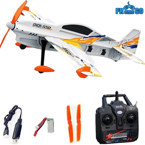 QIDI-550 3D RC Airplane 500mm Wingspan One-Key Hanging Stunt with 6-Axis Gyro Wind Resistant Flight Control RTF Aircraft